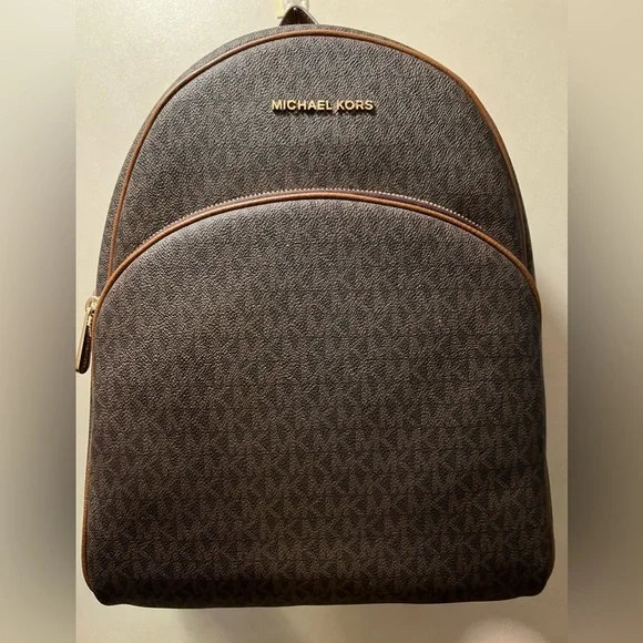 NEVER USED Michael Kors Abbey Backpack Michael Kors Abbey Medium Logo and Pebbled Leather Backpack  main image 3